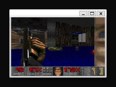 Doom compiled with JMCC running in WSL2